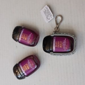 4/$60 New "Black Cherry Merlot" Anti-Bacterial Hand Gel - 3 Mini & Keychain